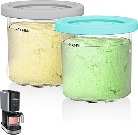 Ice Cream Pint Container with Lids: 2 Pack Ice Cream Pints Cup ...