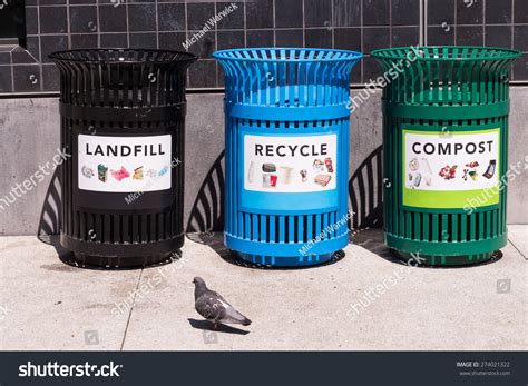 Landfill Recycle Compost Trash Disposal Cans Stock Photo 274021322 ...