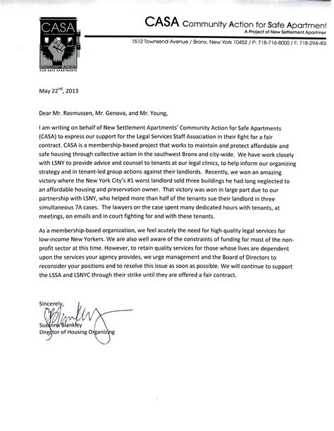 CASA letter of support | Legal Services Staff Association UAW/NOLSW ...