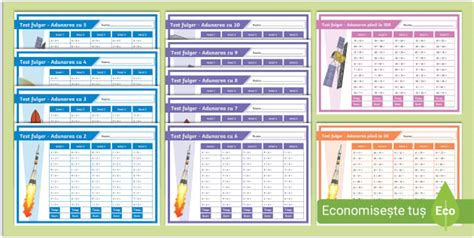 Adunări până la 100 | Teste fulger | Twinkl România