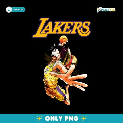 Los Angeles Lakers X One Piece Monkey D Luffy PNG Instant Download ...