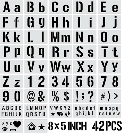 Amazon.com: Mosaiz Letter Stencils for Painting on Wood - 42 Pcs ...