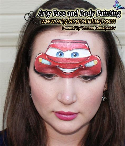 lightening mc queen | Face painting, Face paint, Face painting designs