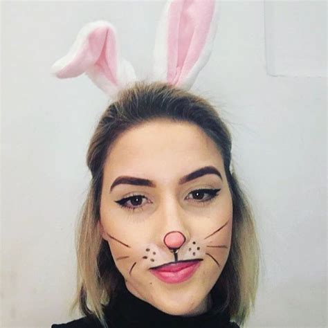 simple bunny nose makeup