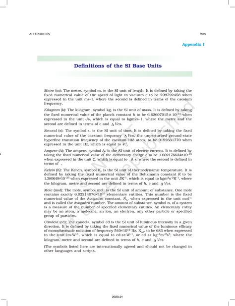 Kech1a1 - safgasegsagga - APPENDICES 239 Metre (m): The metre, symbol m ...