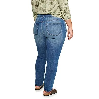 Plus Size Sonoma Goods For Life® Premium Mid-Rise Curvy Straight-Leg Jeans