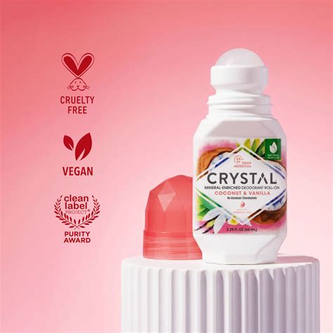 Crystal Deodorant | Coconut & Vanilla | Mineral Salt Deodorant ...