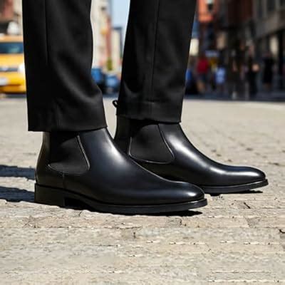 GIFENNSE Mens Chelsea Boots Leather Dress Boots for India | Ubuy