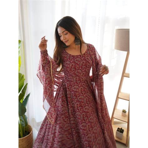 Modern Ethnic Gown with Statement Dupatta – Shivay Fab