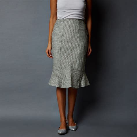 Paneled Peplum Skirt – Indian Dobby