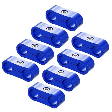 X AUTOHAUX 8 Pcs Car AN4 Hose Separator Clamp Fitting Adapter for 1/4 ...
