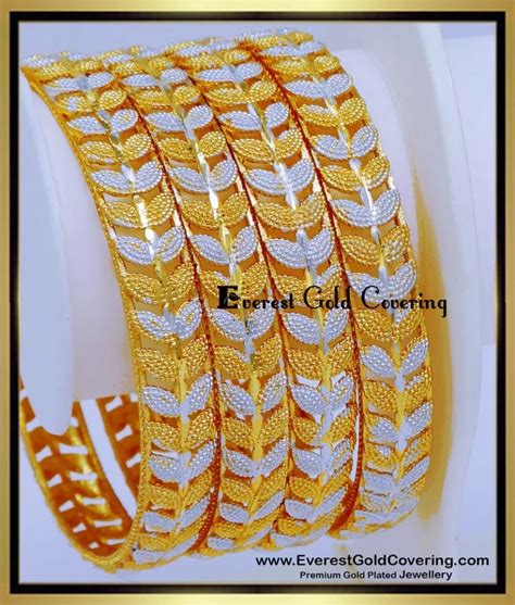 Buy Elegant Leaf Design 4 Bangles Set for Womenl