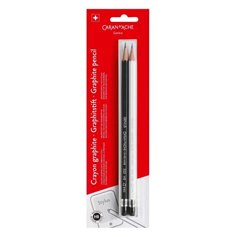 Caran d'ache Genius Graphite Pencil HB With Stylus Tip- 2pcs Blister ...