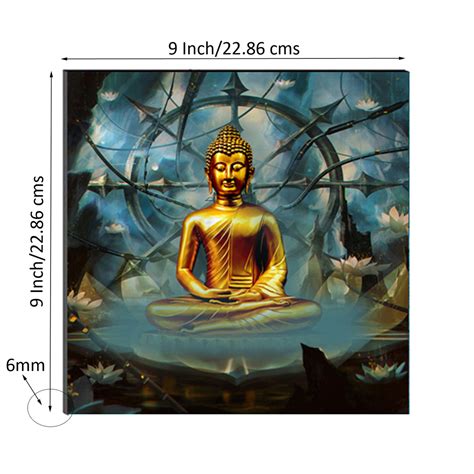 6MM MDF Meditating Lord Buddha Satin Matt Texture UV Art Painting ...