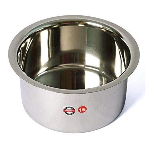 Embassy Stainless Steel Topes with Lid, Set of 2 (Sizes 15 & 16) - 3250 ...