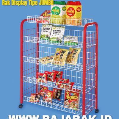 RAK DISPLAY MASTER TIPE JUMBO | Rak Toko Kue, Mie, Roti, Snack, Chiki ...