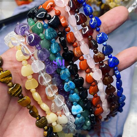 Gemstone Crystal Beads - AAA Quality Heart Shape Gemstone Beads Strand ...