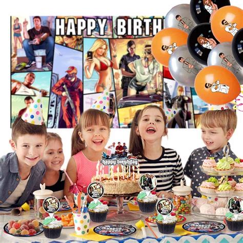 BTAYA GTA Party Supplies Decorations Cake Topper Birthday India | Ubuy