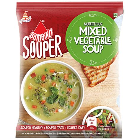 Buy Bambino Soup Powder Mixed Vegetable 47 Gm Pouch Online at the Best ...