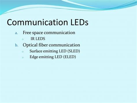 Image result for LED Structures in Optical Communication