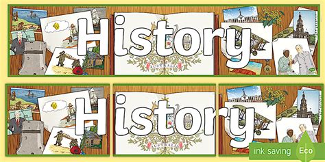 History Display Banner - Classroom Decoration