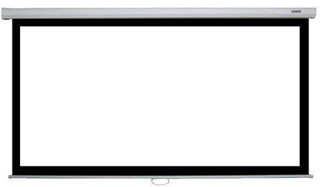 LOGIC 93 inch Matte White Instalock/Self Lock Slow Retraction Screen ...
