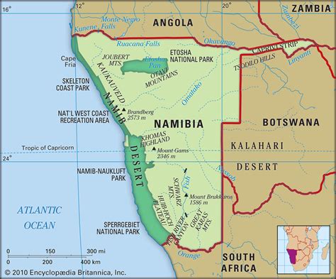 Kalahari Desert Africa Map