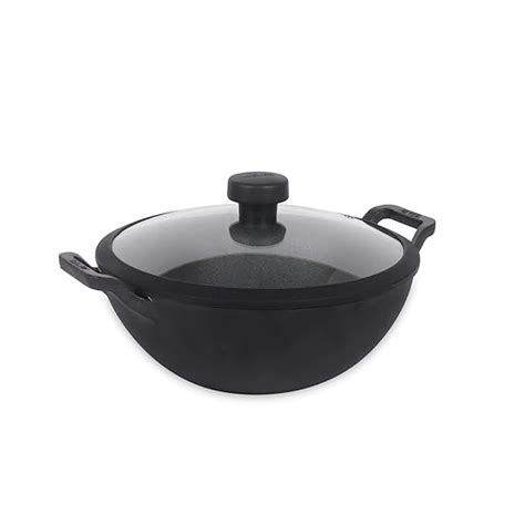 Buy Meyer Pre Seasoned Cast Iron Kadai|Iron Kadhai with Lid for Cooking ...