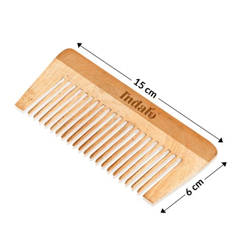 Detangling Neem Wood Comb for Healthy Hair I Indalo