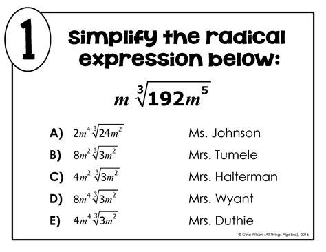Image result for Radical Math Example