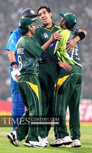 Umar Gul Sports Photo Pakistan's speedster Umar Gul cel...