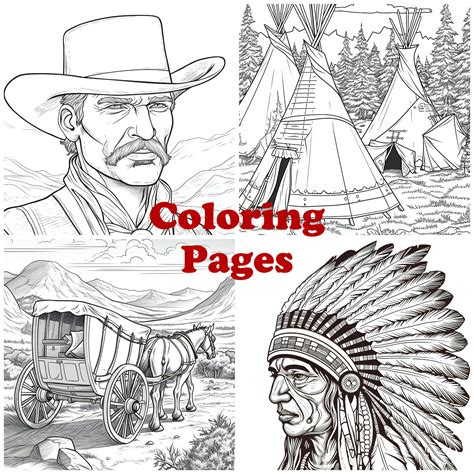 Cowboy And Indian Coloring Pages 20 Cowboy Coloring Pages (Free PDF