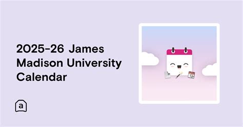 2025-26 James Madison University Calendar | Agenda Hero