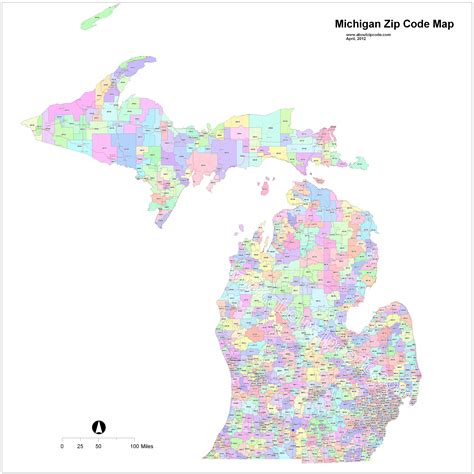 Michigan Zip Code Map