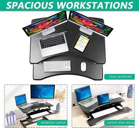 Buy Standing Desk Converter 30 inch, Height Adjustable Sit Stand Desk ...