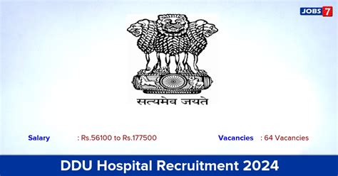 DDU Hospital Recruitment 2024 - Walk in Interview for 64 Junior ...