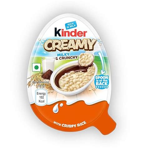 Kinder Creamy Milky and Cocoa Chocolate with Extruded Rice, 19 g ...