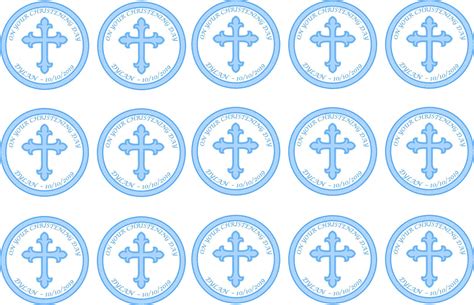 Buy Blue Cross On Your Christening Day Personalised Edible Cupcake ...