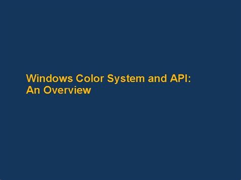 Image result for Windows Color System Tutorial