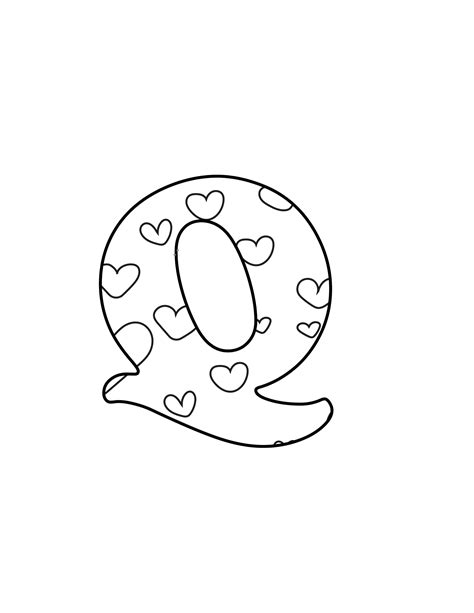 Free Printable Bubble Letters: Valentine Bubble Letter Q