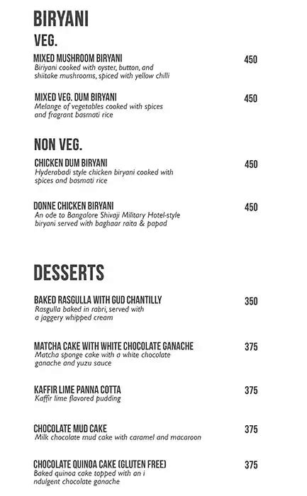 Menu at QORA - Cocktail Bar & Kitchen, Pune