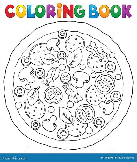 Whole Pizza Coloring Page