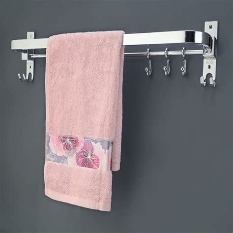 GLOXY ENTERPRISE 24 Inch Wall Mounted Stainless Steel Towel Rod for ...