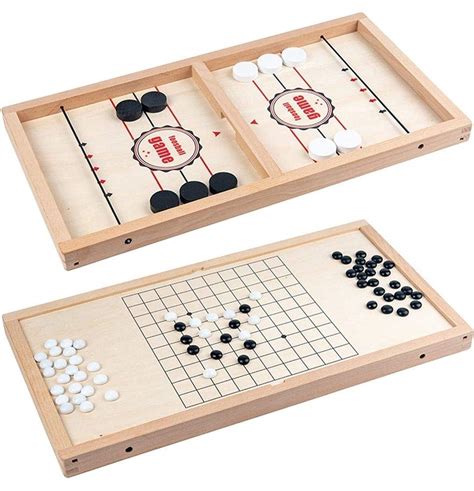 Buy Shopbox Store 2 in 1 Super Fast Sling Puck Game Desktop Sport Board ...