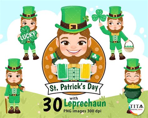 St. Patrick Day Clipart, Leprechaun Clipart, Saint Patrick's Day ...