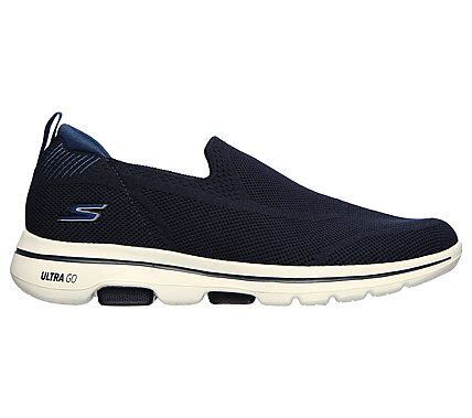Skechers Navy/Blue Go Walk 5 Ritical Slip On Shoes For Men - Style ID ...