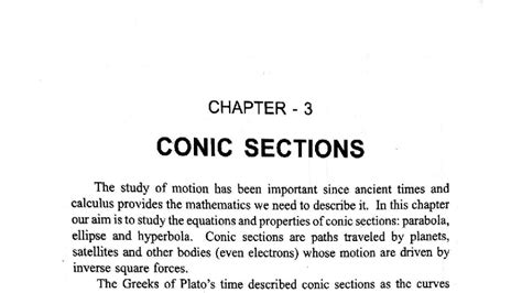 CHAPTER 3: CONIC SECTIONS - Parabolas, Ellipses, and Hyperbolas - Studocu