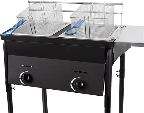 Amazon.com: KEEKR Two Tank Outdoor Deep Fryer with Baskets | Propane ...