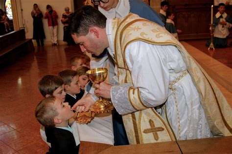 Receiving First Holy Communion