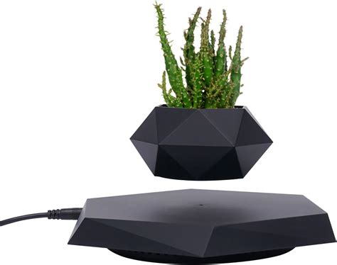 Amazon.com : Bacacoo Rotation Flower Pot, Magnetic Levitating Plant Pot ...